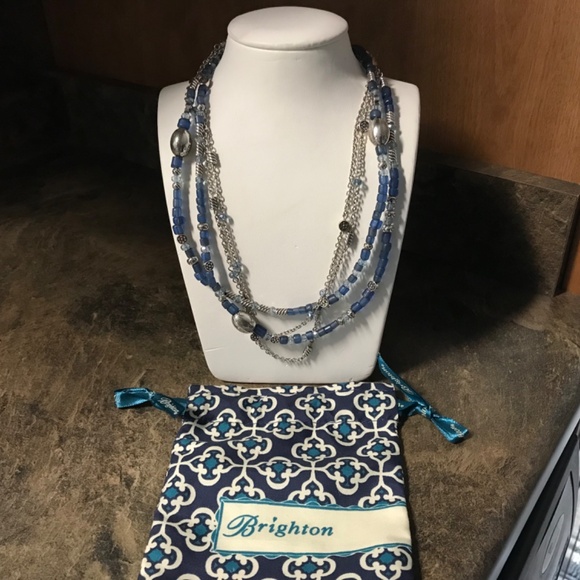 Brighton Deja Vu Blue Double Strand Long Necklace - Picture 4 of 4